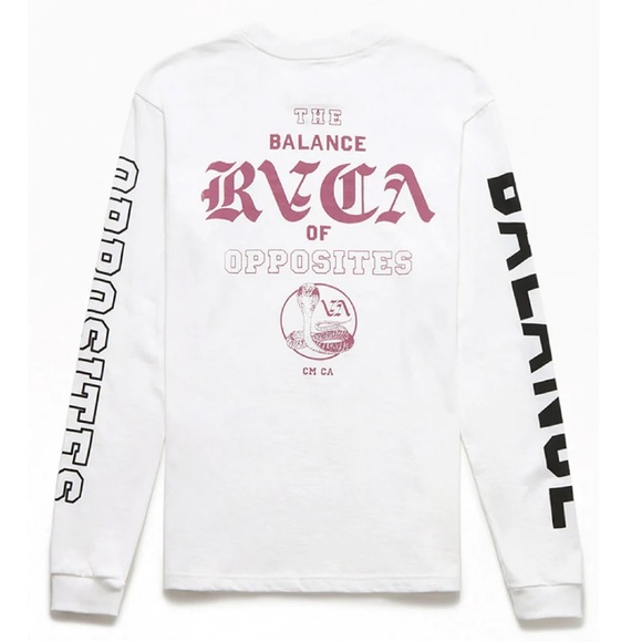 RVCA Other - RVCA Men’s Cobra University long Sleeve T Shirt White M NWT